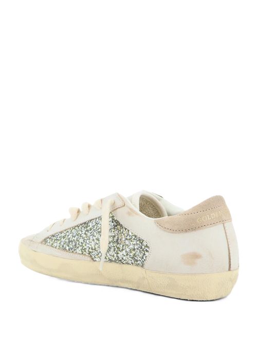 Superstar leather sneakers with all-over glitter pattern Golden Goose | GWF00103.F008901.10931WHITE/PLATINUM/BEIGE